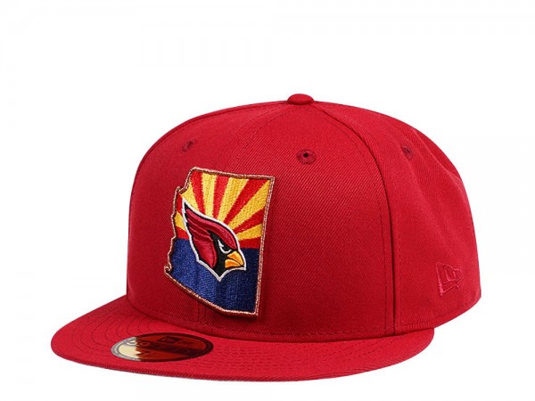 New Era Arizona Cardinals Pinot Red State Edition 59Fifty Fitted Cap