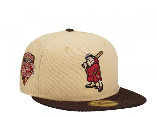 New Era San Diego Padres All Star Game 1992 Vegas Gold Merlot Two Tone Edition 59Fifty Fitted Cap
