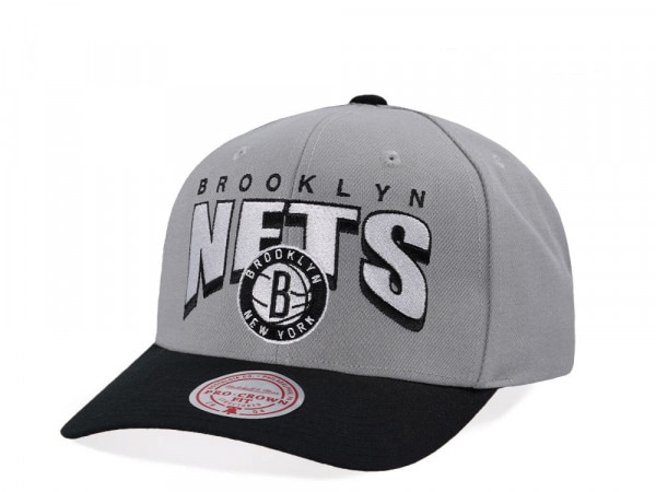 Mitchell & Ness Brooklyn Nets Pro Crown Fit Gray Snapback Cap