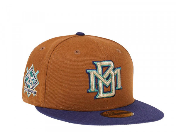 New Era Milwaukee Brewers 25th Anniversary Bourbon Prime Two Tone Edition 59Fifty Fitted Cap