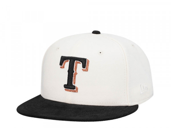 New Era Texas Rangers Cream Cord Brim Prime Edition 59Fifty Fitted Cap