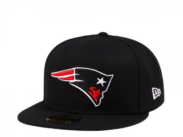 New Era New England Patriots Black Crimson Collection 59Fifty Fitted Cap