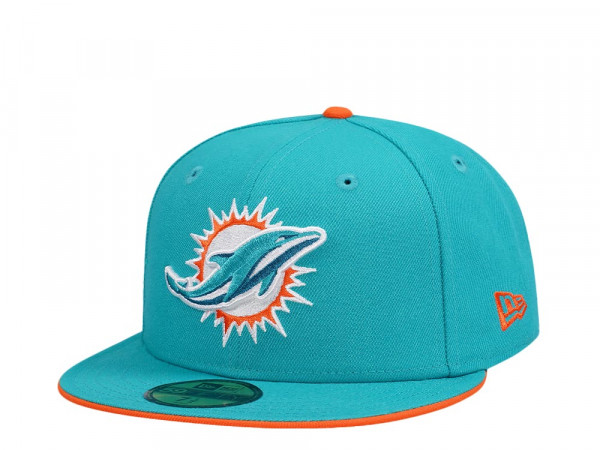 New Era Miami Dolphins Teal Orange Edition 59Fifty Fitted Cap