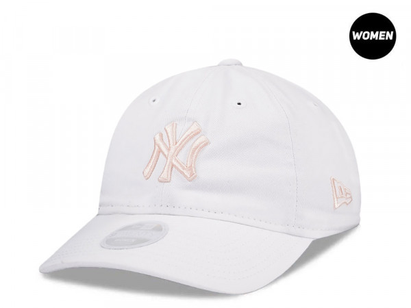New Era New York Yankees White Apricot Womens 9Twenty Strapback Cap
