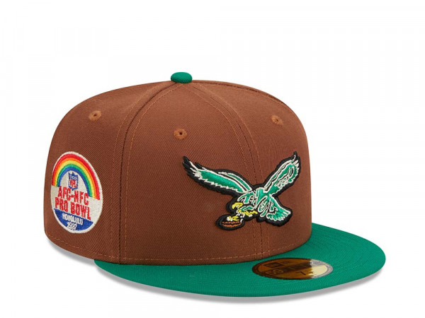 New Era Philadelphia Eagles Pro Bowl Honolulu 1987 Harvest Two Tone Edition 59Fifty Fitted Cap