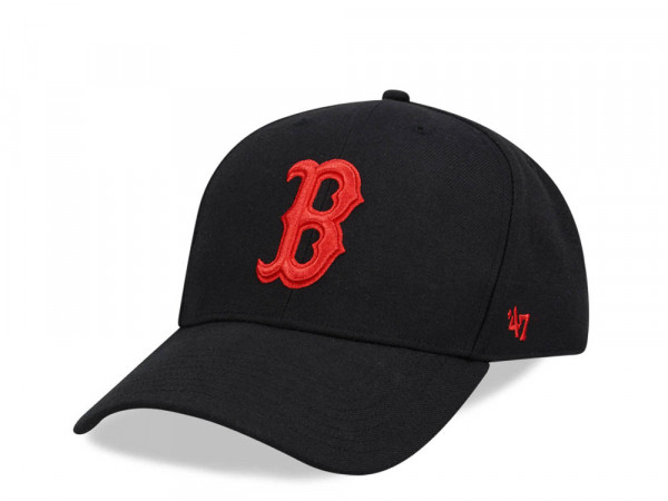 47Brand Boston Red Sox Black MVP Snapback Cap