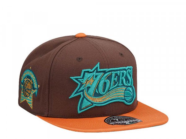 Mitchell & Ness Philadelphia 76ers All Star Game Copper Top Hardwood Classic Dynasty Fitted Cap