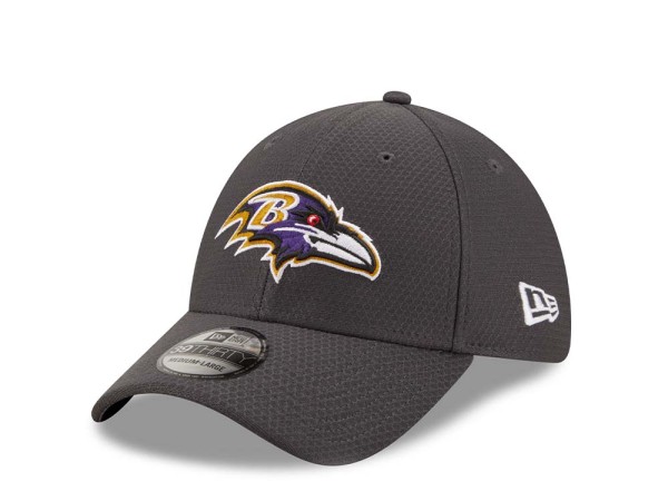 New Era Baltimore Ravens Gray Tech 39Thirty Stretch Cap