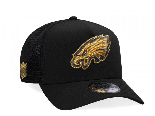 New Era Philadelphia Eagles Black and Gold Classic Edition Trucker A Frame 9Forty Cap