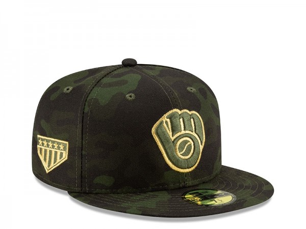 New Era Milwaukee Brewers Armed Forces Day On Field Fitted 59Fifty Cap