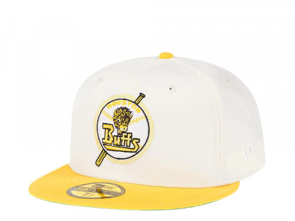 New Era Houston Buffs Cream Throwback Two Tone Edition 59Fifty Fitted Cap
