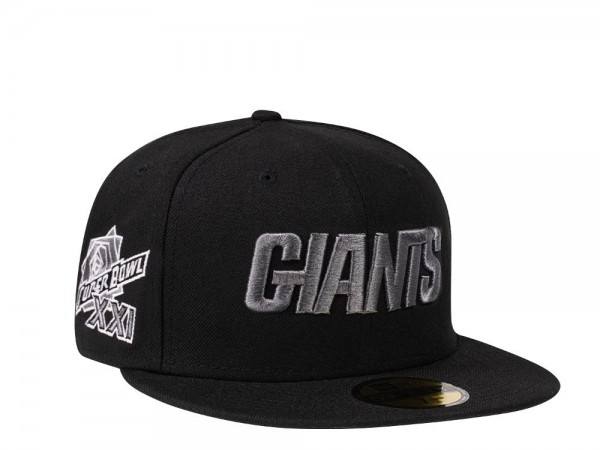 New Era New York Giants Super Bowl XXI Steel Black Edition 59Fifty Fitted Cap