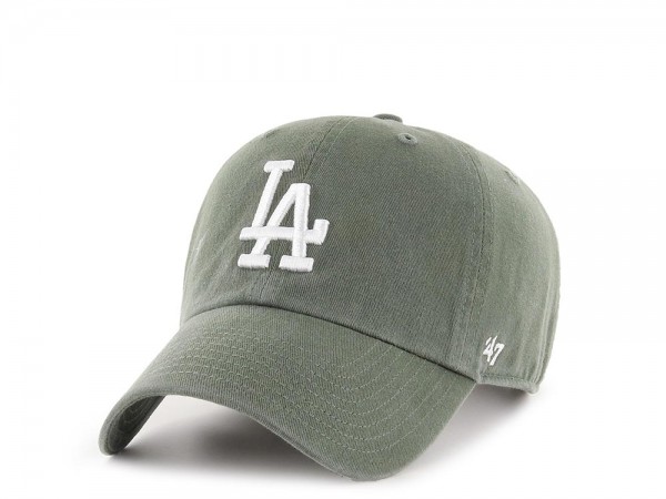 47Brand Los Angeles Dodgers Moss Green Clean up Strapback Cap