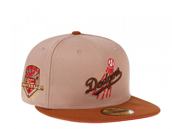New Era Los Angeles Dodgers 50th Anniversary Whiskey Script Prime Edition 59Fifty Fitted Cap