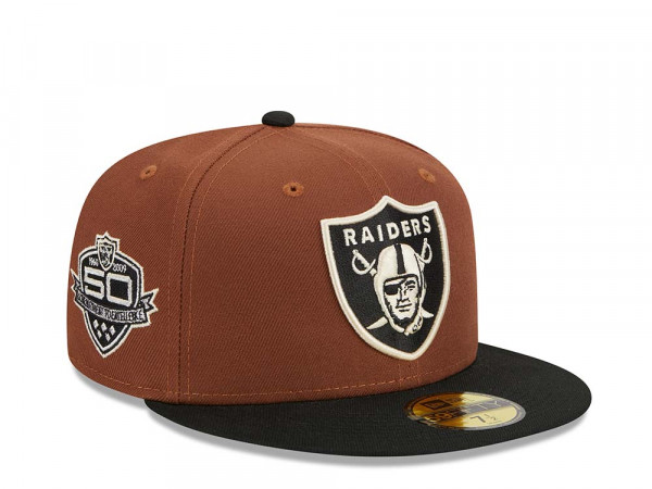 New Era Las Vegas Raiders 50th Anniversary Harvest Two Tone Edition 59Fifty Fitted Cap