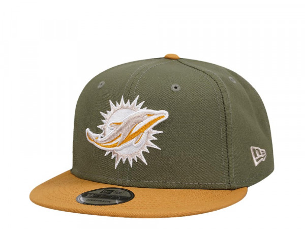 New Era Miami Dolphins Olive Two Tone Edition 9Fifty Snapback Cap