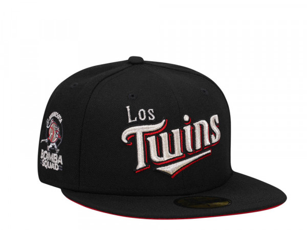 New Era Minnesota Twins Bomba Squad Black and Red Metallic Edition 59Fifty Fitted Cap