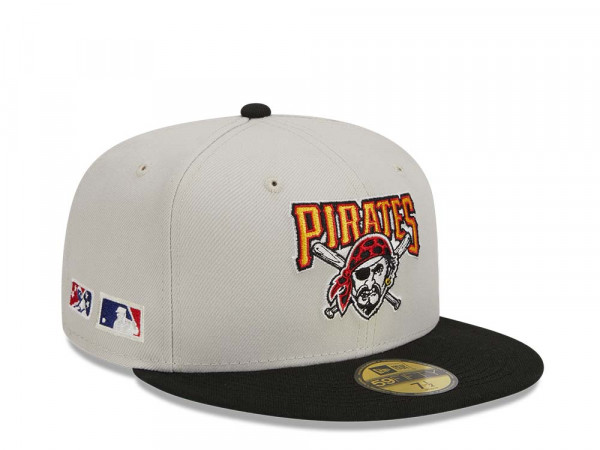 New Era Pittsburgh Pirates Farm Team Stone Throwback Two Tone Edition 59Fifty Fitted Cap