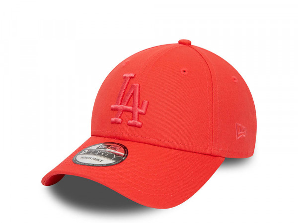 New Era Los Angeles Dodgers League Essential Red and Pink 9Forty Strapback Cap
