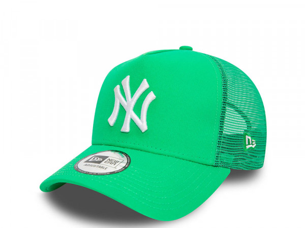 New Era New York Yankees Green A Frame Trucker Snapback Cap