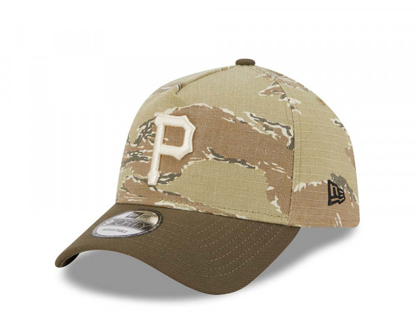 New Era Pittsburgh Pirates Tiger Camo Two Tone 9Forty A Frame Snapback Cap