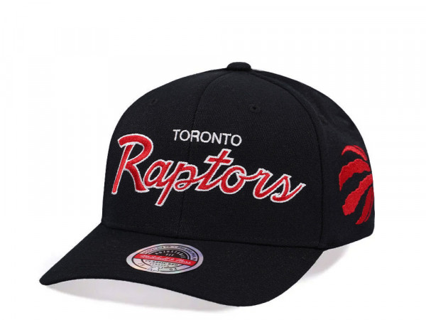 Mitchell & Ness Toronto Raptors Team Script 2.0 Stretch Classic Red Flex Snapback Cap