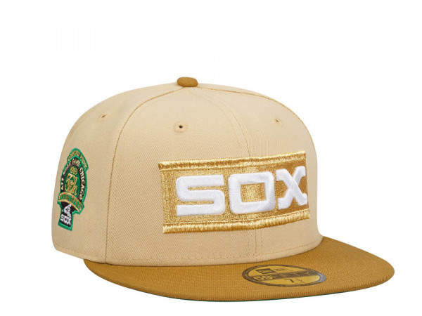 New Era Chicago White Sox 50th Anniversary Heavy Gold Two Tone Tone Edition 59Fifty Fitted Cap