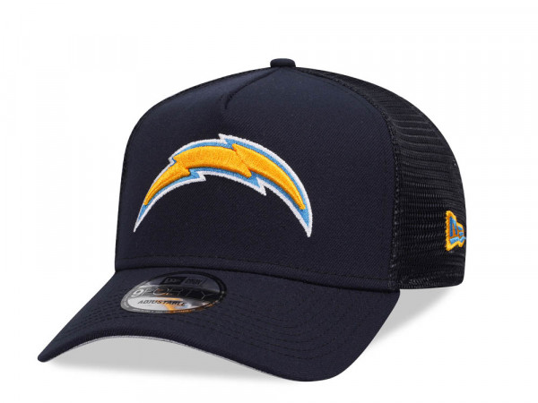 New Era Los Angeles Chargers Navy 9Forty A Frame Trucker Snapback Cap