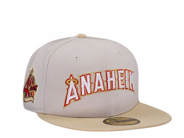 New Era Anaheim Angels 40th Anniversary Sneaky Gold Two Tone Edition 59Fifty Fitted Cap