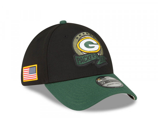 New Era Green Bay Packers Salute to Service 2022 39Thirty Stretch Cap