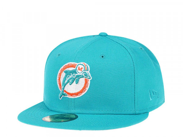 New Era Miami Dolphins Teal Classic Edition 59Fifty Fitted Cap