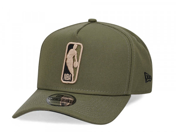 New Era NBA Logo Olive 9Forty A Frame Snapback Cap