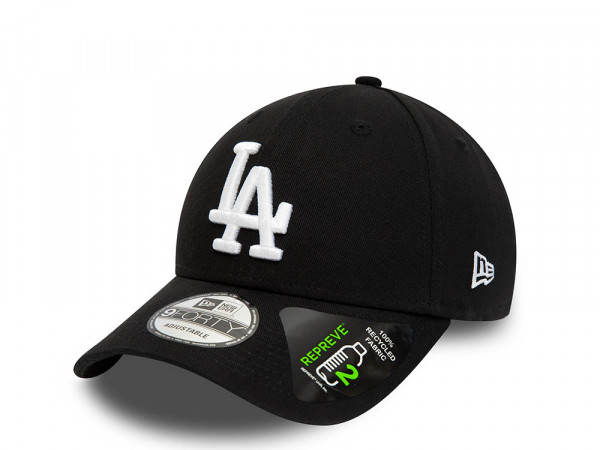 New Era Los Angeles Dodgers Repreve League Essential Black 9Forty Strapback Cap