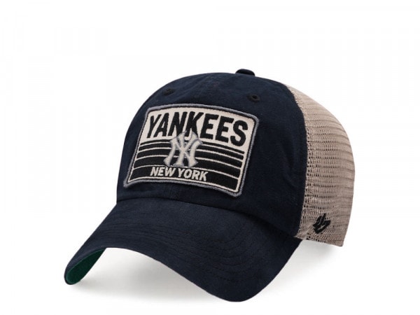 47Brand New York Yankees Vintage Black Four Stroke Clean up Trucker Snapback Cap