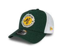 New Era Washed Patch Green A Frame Trucker Snapback Cap