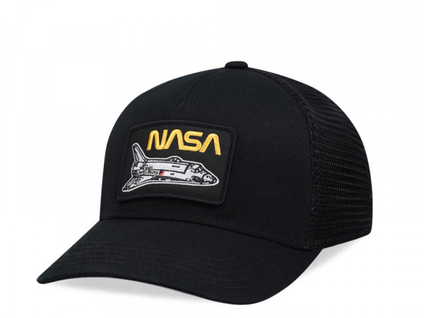 American Needle NASA Twill Valin Black Trucker Snapback Cap