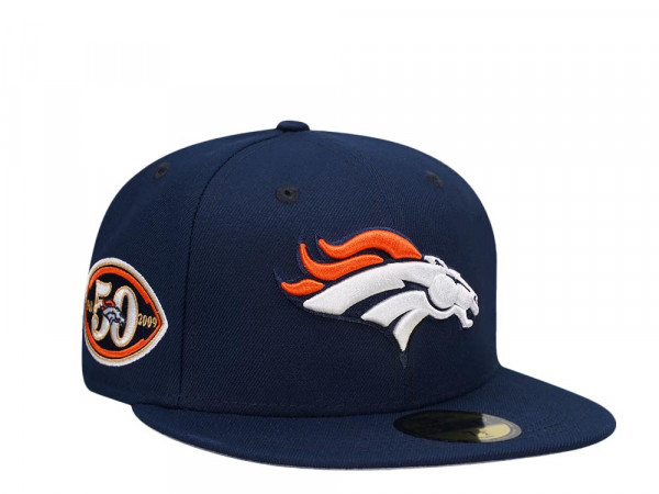New Era Denver Broncos 50th Anniversary Navy Classic Edition 59Fifty Fitted Cap