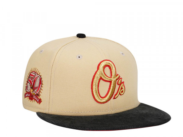 New Era Baltimore Orioles 50th Anniversary Double Gold Cord Prime Edition 59Fifty Fitted Cap