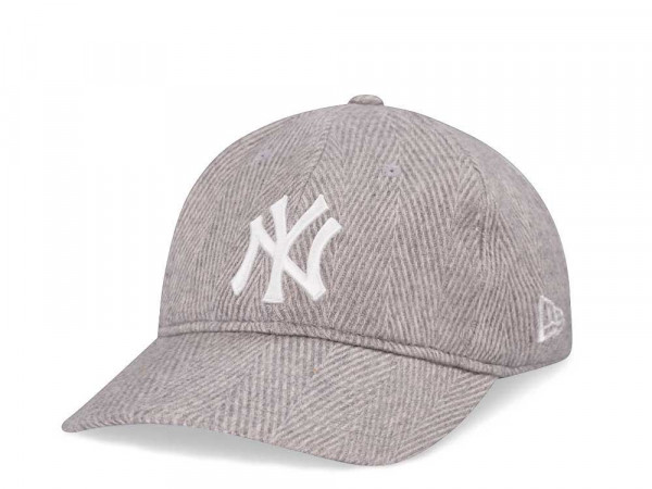 New Era New York Yankees Herringbone Gray 9Forty Strapback Cap