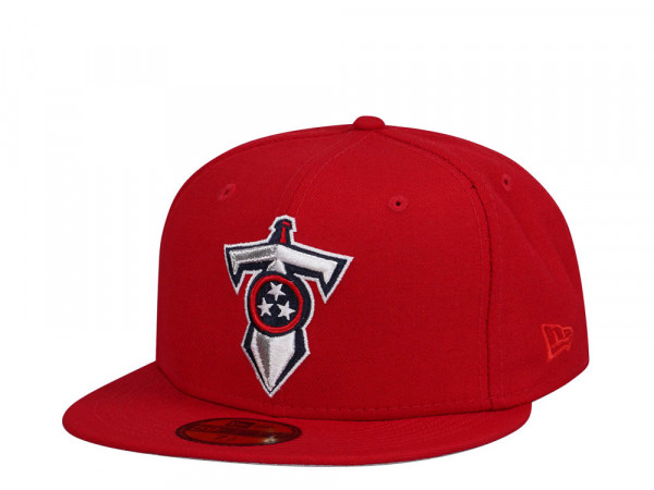 New Era Tennessee Titans Scarlet Red Classic Edition 59Fifty Fitted Cap
