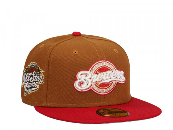 New Era Milwaukee Brewers All Star Game 2002 Malty Red Two Tone Edition 59Fifty Fitted Cap