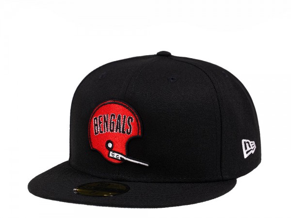 New Era Cincinnati Bengals Throwback Black Crimson Collection 59Fifty Fitted Cap