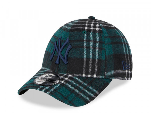 New Era New York Yankees Checkered Dark Green 9Forty Strapback Cap