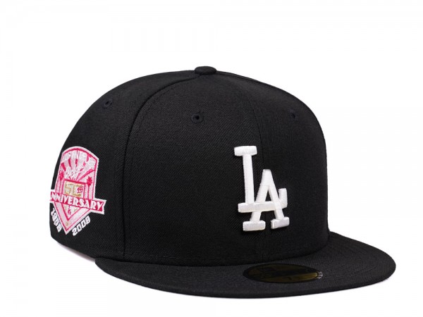 New Era Los Angeles Dodgers 50th Anniversary Black and Pink Edition 59Fifty Fitted Cap