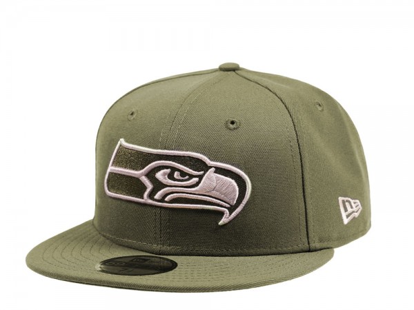 New Era Seattle Seahawks Army Green Edition 59Fifty Fitted Cap