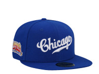 New Era Chicago Cubs 100 Years Wrigley Field Royal Script  Edition 59Fifty Fitted Cap