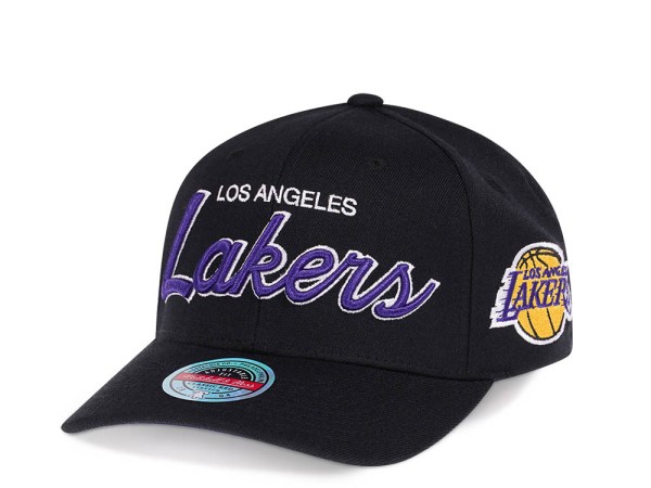 Mitchell & Ness Los Angeles Lakers Team Ground Red Line Solid Flex Snapback Cap