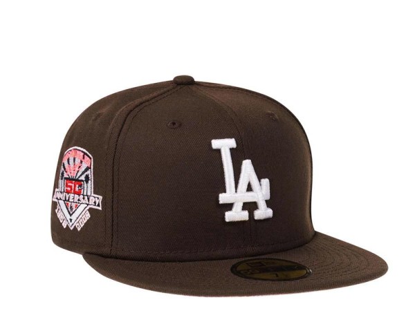 New Era Los Angeles Dodgers 50th Anniversary Coffee Pink Edition 59Fifty Fitted Cap