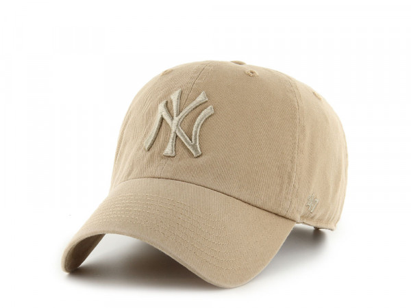 47Brand New York Yankees Khaki Clean up Strapback Cap
