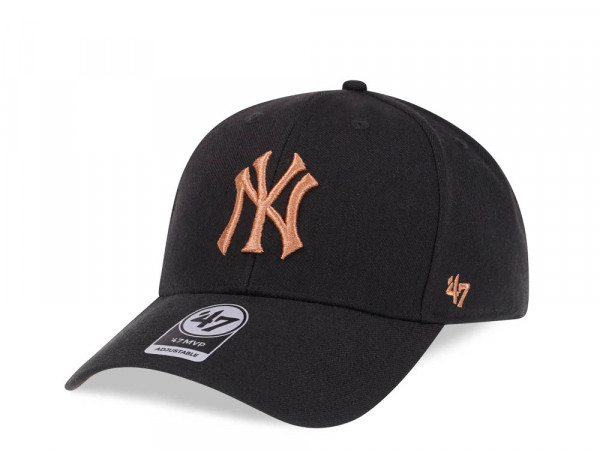47Brand New York Yankees Ballpark Black & Brown Classic Snapback Cap